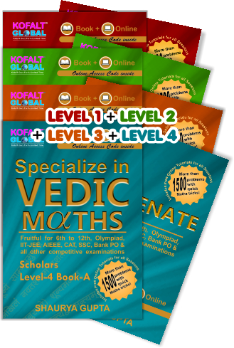Set Vedic Maths Level One - Level four ( Set of 8 books)